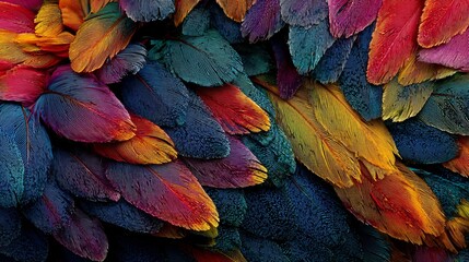 Fototapeta premium Vibrant Feather Art Creation Studio Photography