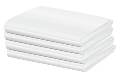White folded bedsheets.. vector illustration