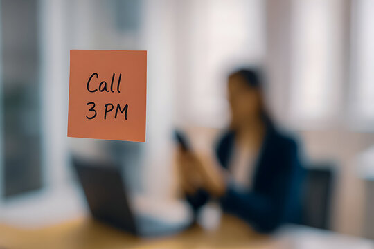 Reminder Sticky Note Call 3 PM - Powered by Adobe