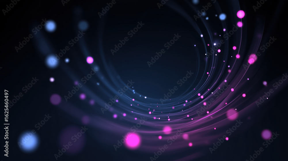 Fototapete abstract swirling light trails with colorful bokeh effects creating a dynamic visual experience