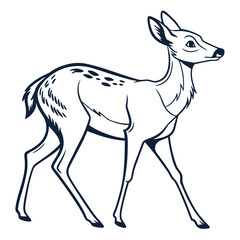 deer vector illustration on a white background.