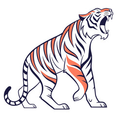 Tiger isolated on a white background