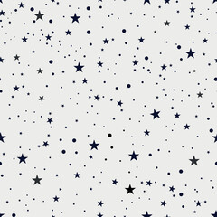 Seamless black navy gray stars minimalist grey background pattern.eps