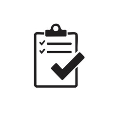 Clipboard checklist icon with check marks for completed tasks or approval