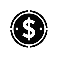 Obraz premium Simple graphic icon of a dollar sign symbol representing money finance wealth investment and economy
