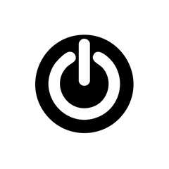 Simple power button icon, on off switch symbol for technology user interface
