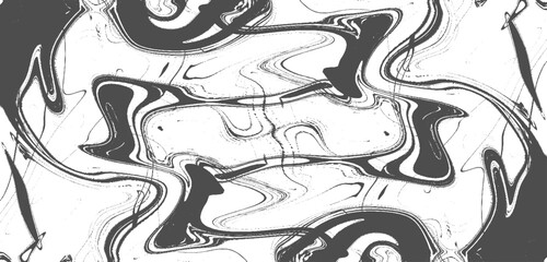 Monochrome marble vector texture. Abstract liquid wavy background. Black and white liquid texture.
