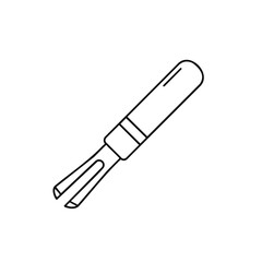 Obraz premium Vector illustration of candle carving tool realistic style on white background, craft accessory