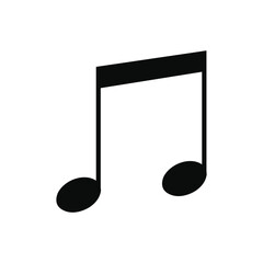 Naklejka premium Beam music note icon on white background