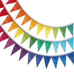 Fototapeta premium Colorful pennant flags background for celebrations