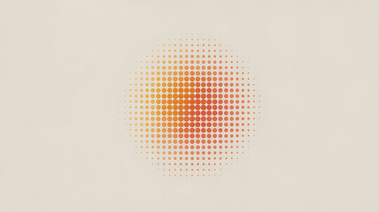 Circular gradient of orange dots creates a vibrant, radiating, and textured visual effect.