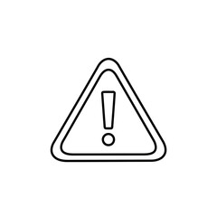A minimalist hand-drawn style warning sign vector