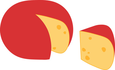 vibrant cartoon-style cheese illustration featuring a yellow cheese slice with round holes. Perfect for food blogs, recipe designs, dairy product promotions, and digital food art.