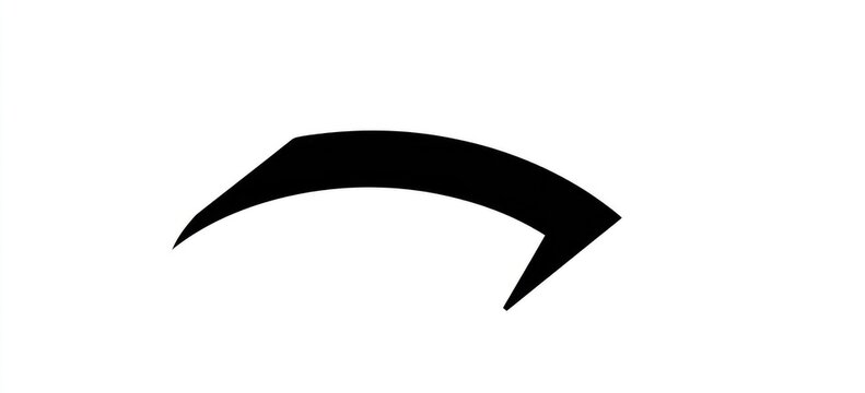Simple black curved arrow