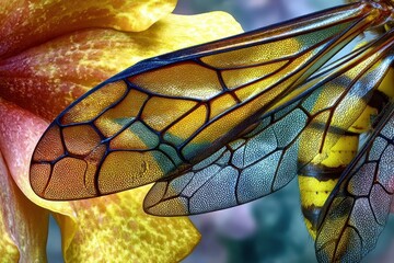 Intricate Insect Wing Texture