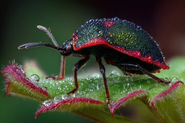 Stunning Macro Shot of a Dew-Kissed Insect