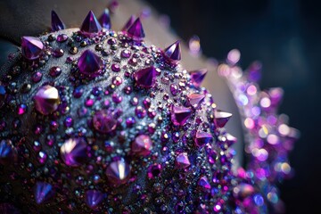 Enthralling Purple Crystal Embellished Fashion Design
