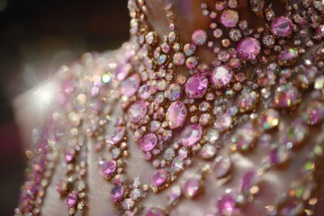 Sparkling Pink Rhinestone Embellished Dress
