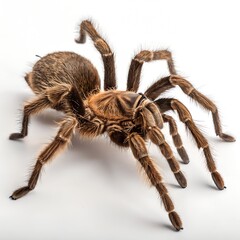 Goliath Birdeater Tarantula Side View &ndash; Ultra-Realistic Macro Isolated on White