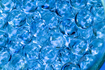 やわらかいジェル状の球体を敷き詰めた背景	