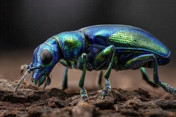 Fototapeta premium Stunning Macro Shot of a Vibrant Beetle