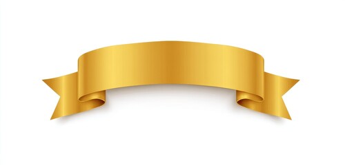 Golden ribbon banner