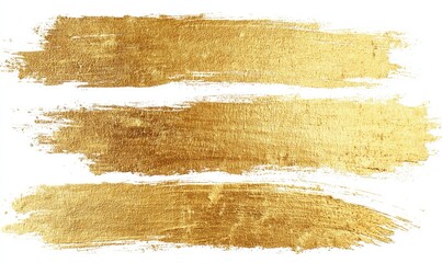 Three horizontal gold paint strokes