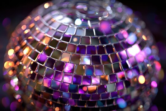 Reflective Disco Ball with Vibrant Lights - Powered by Adobe