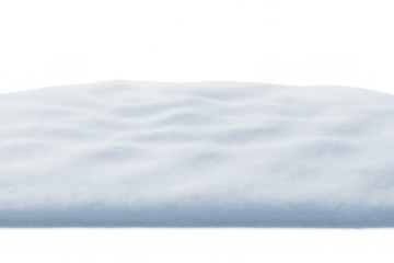 Snowdrift creating a snowy winter landscape on transparent background