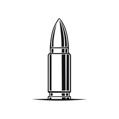 Vector Illustration of a Single Bullet Icon
