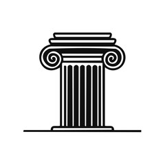 Ionic Column Capital Detail Architectural Element Symbol