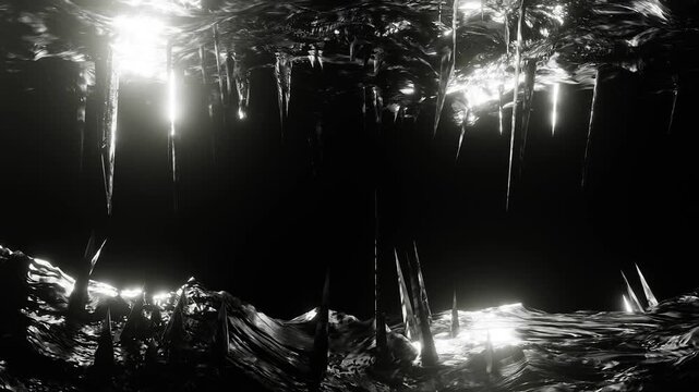 seamless 3D digital art background: shadowrealm cavern [maw of souls]