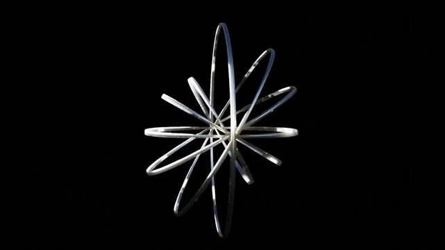 seamless 3D digital art background: silver rings [ancient gyro relic]