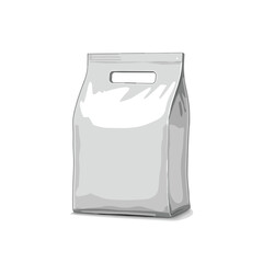 Fertilizer bag in a simple design with handle for easy transport, transparent background, vector, isolated  