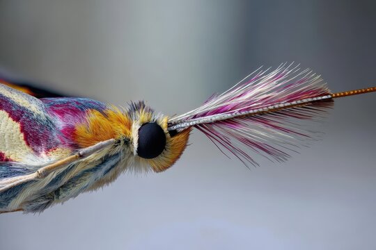 Close-up Colorful Moth Detail