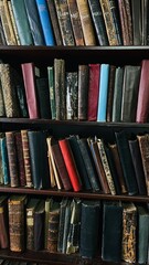 old books on the shelf