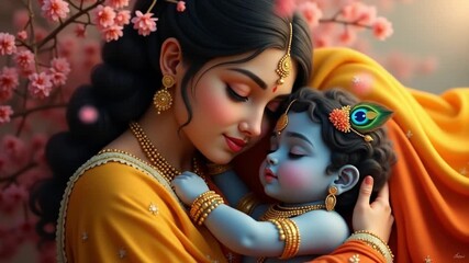  Mother Yashoda Holding Baby Krishna