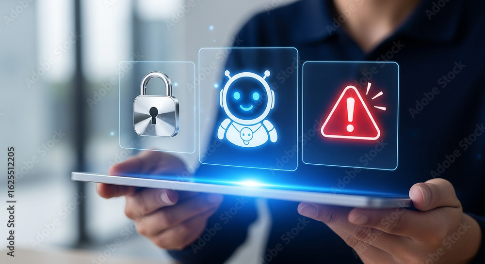 Poster cybersecurity threat detection and prevention with ai and automation for data protection online secu