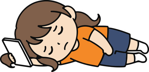 kids looking at smartphone screens in different poses vector