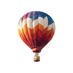 Naklejka premium Colorful hot air balloon against a black background