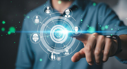 Connecting people through technology a social network concept for global communication hub access