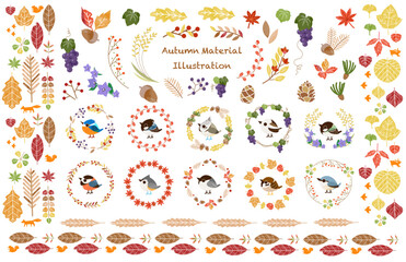ボタニカル・秋のデザインエレメント集 / Botanical Autumn Design Elements Collection