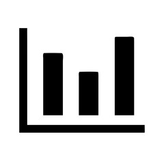 Chart bar solid icon vector illustration