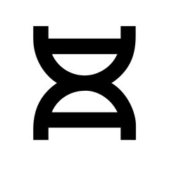 DNA solid icon vector illustration