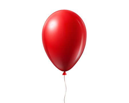 Shiny red balloon floating isolated on a transparent background.png