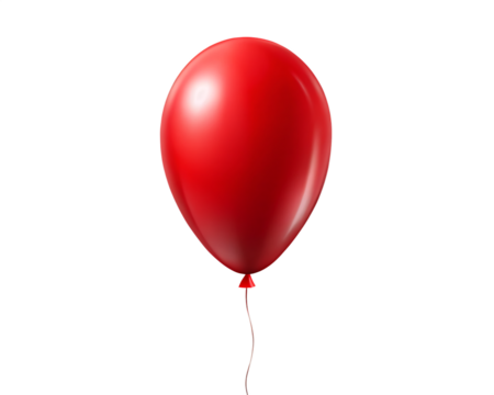 Shiny red balloon floating isolated on a transparent background.png