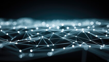 Abstract network of interconnected points and lines (1)