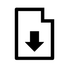 Fototapeta premium File download solid icon vector illustration