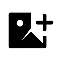 Obraz premium Image plus solid icon vector illustration