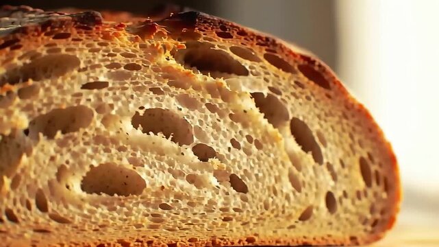 A single slice of artisanal bread with a golden crust